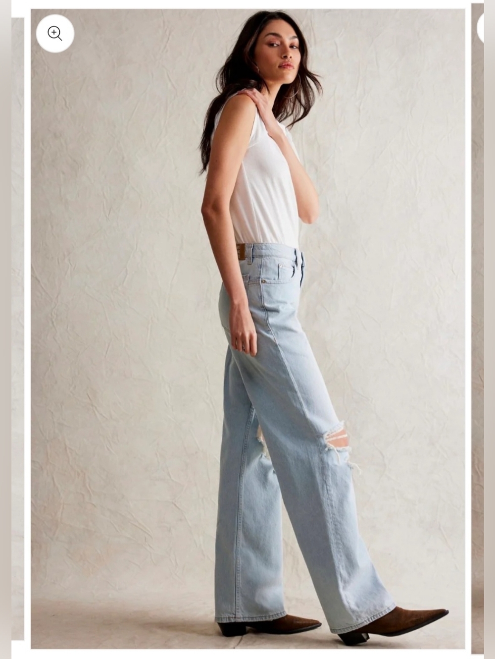NWOT We The Free Tinsley Baggy High Rise Straight Leg Jeans - Picture 3 of 13